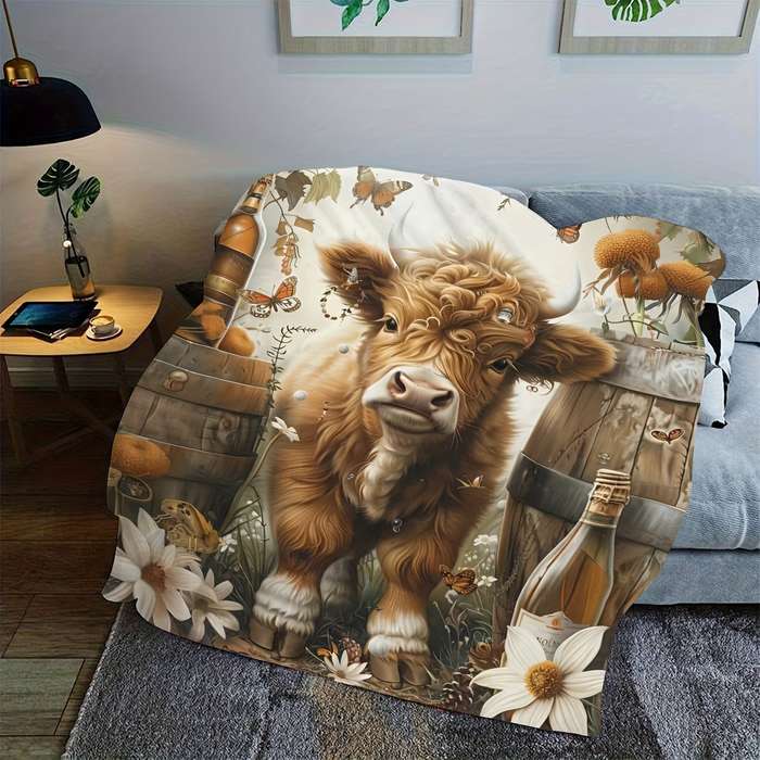1ps Blanket Color Gray Square size 150x200cm