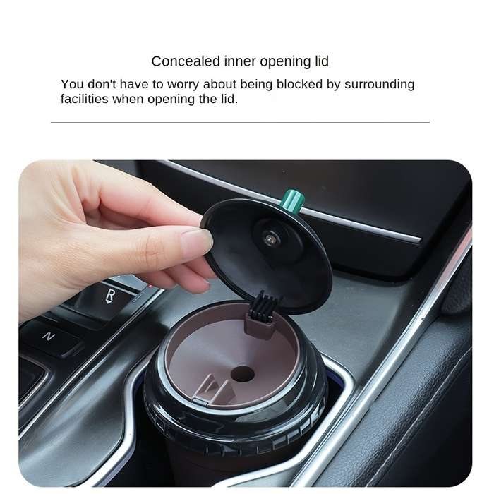 1pc High-Temperature Resistant Car Ashtray with Lid Portable Detachable ABS Ashtray for Coffee C