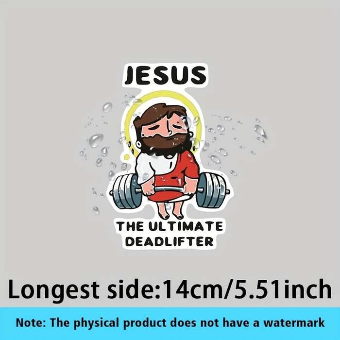 2PCS 14cm  5.51inch Jesus Christian Themed Stickers