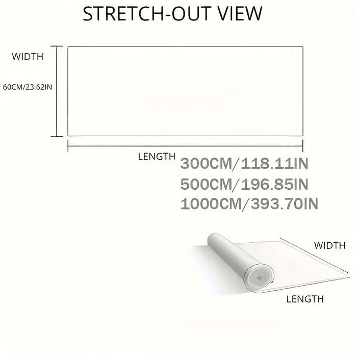 1PC Wall StickersSpace Gray60cmX3m 23.62X118.11in