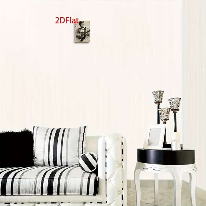 1pc 2D wall art Elvis playing guitar retro style metal sign suitable for popular retro decoration