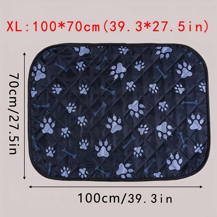 1piece Deep Black Dog Paw Dog Bone Mat Cooling Pad