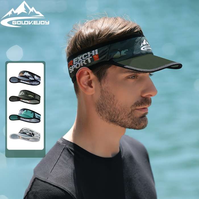 1pc GOLOVEJOY Unisex Summer Outdoor Sports Visor Cap Breathable Sweat-Wicking Sun Protection Hat
