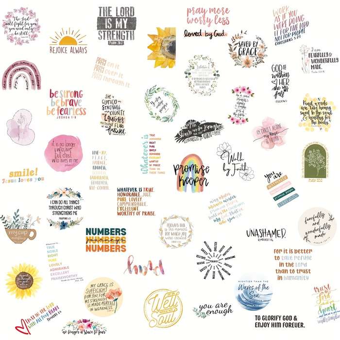 100psc Jesus Christian Themed Stickers