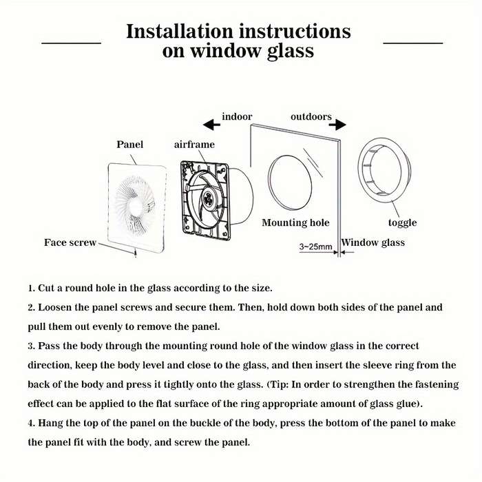 1pcs European Standard Household Exhaust Fan Multi-function 6 Inch Ventilation Fan