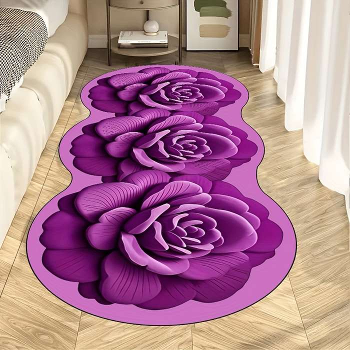 1Pc 50x120cm 19.7x47.2inch ZH Velvet Floor Mat