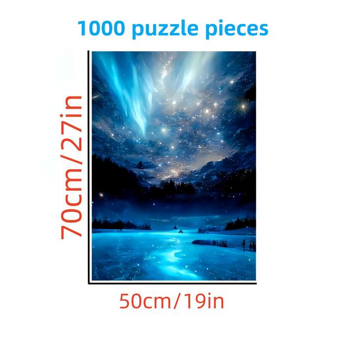 1000pcs Durable Seamless White Cards Starry Night Sky Jigsaw Puzzle 19.7 x 27.5 f