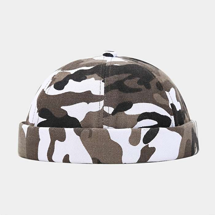 1pc Unisex Camouflage Beanie Hat 100% Polyester Adjustable Fit Lightweight All-Season Camo Pat