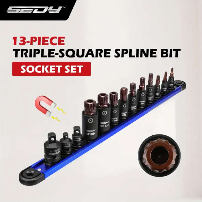 13 PIECE SPLINE BIT SOCKET SET