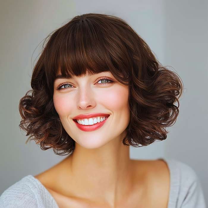 1Pc Ombre Brown 25.4cm Fashion Design Wig
