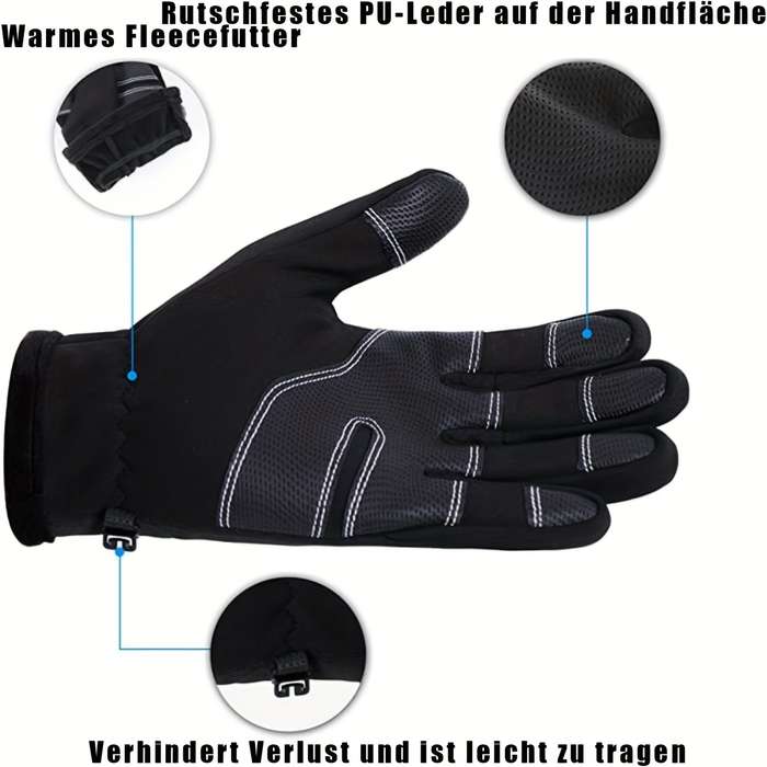 1 Pair Pink Size XL Warm Gloves