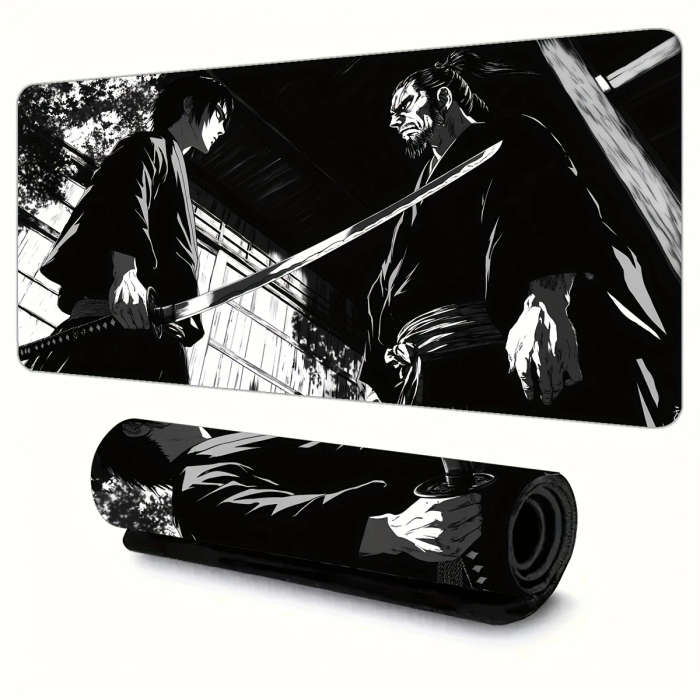 1pc 40x90cm Japanese Samurai Duel Design Mouse Pad Durable Odorless Rubber Desk Mat