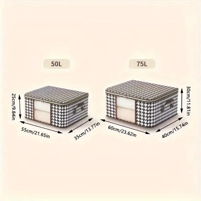 2 Sets of Storage Bags Blanket and Clothes Organizer and Storage Container