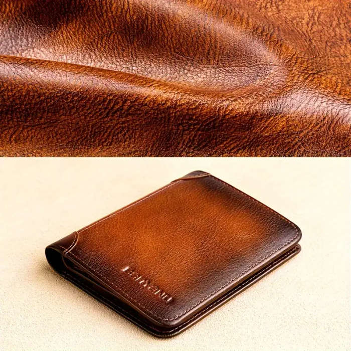 Men's Genuine Leather Wallet - Black