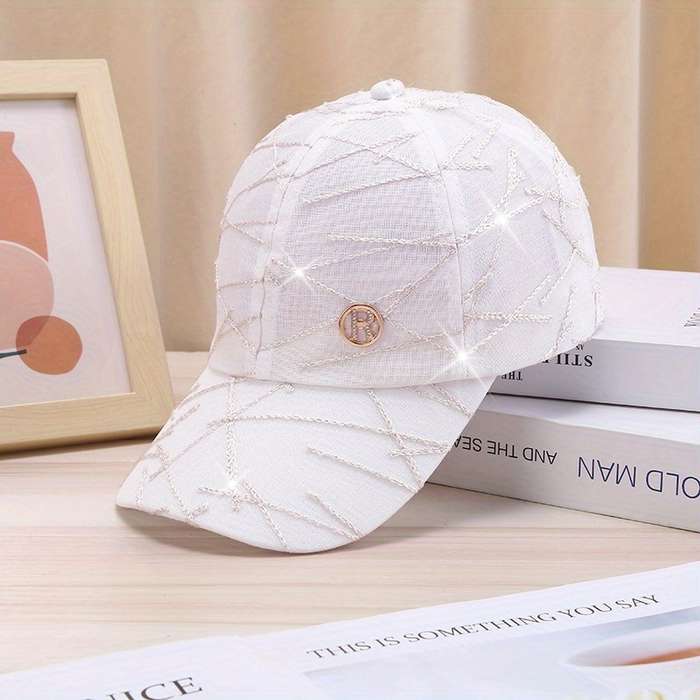 1pc Adjustable Breathable Baseball Caps with Stylish Geometric Pattern Lightweight Polyester Sun