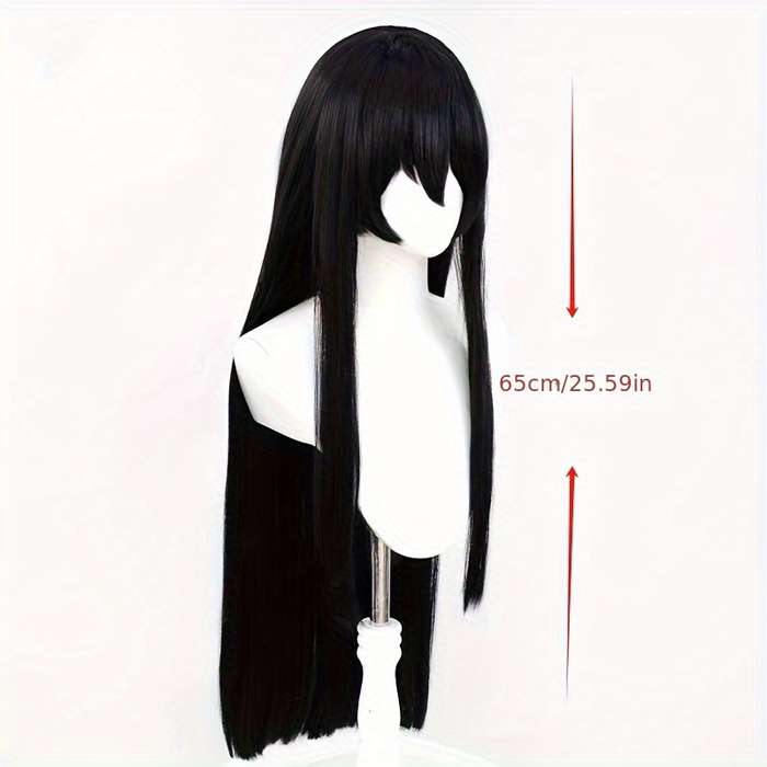 1Pc Black 66.04cm Fashion Design Wig