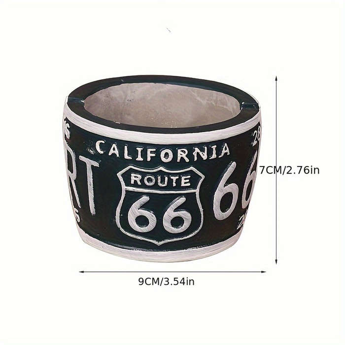 Vintage California Route 66 Resin Ashtray Multipurpose Creative Home Decor No Electricity Ne