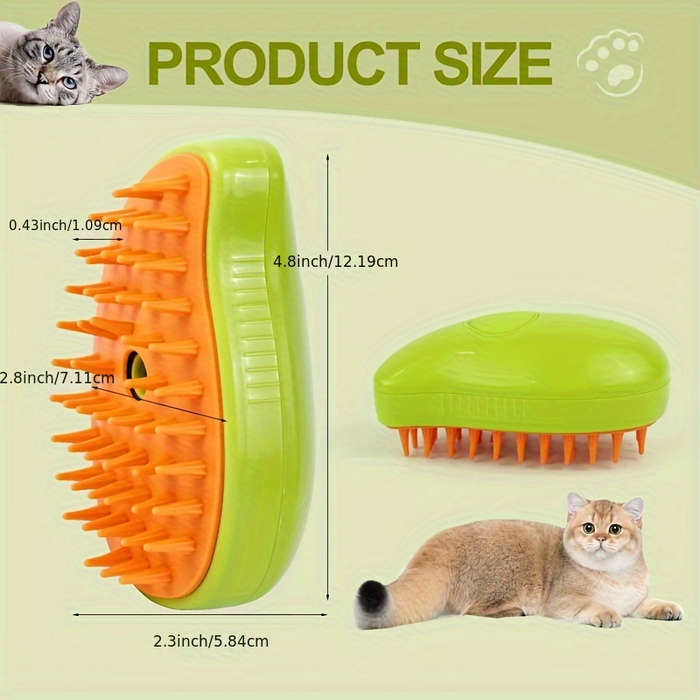 1pc Green Add Yellow Pet Comb