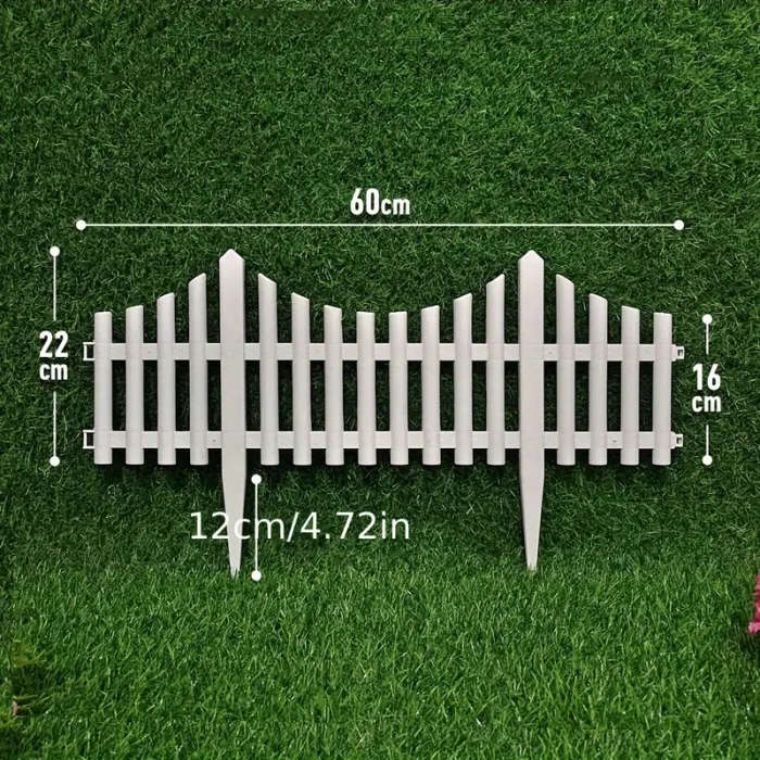 10 Pieces White Plastic Garden Fence Posts
