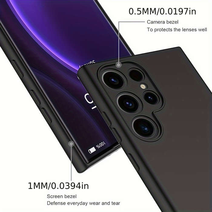 1pc Black For Samsung Galaxy S25 Phone Cases