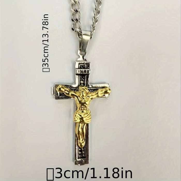 1 Piece Golden Jesus Theme Pendant