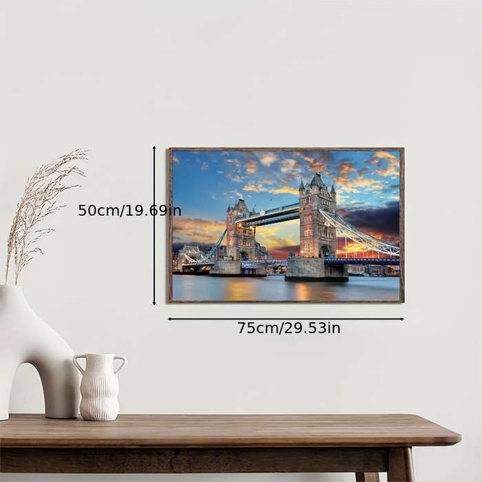 1000pcs London Bridge Jigsaw Puzzle for Adults 74.93x50.04 cm British Landmark Puzz