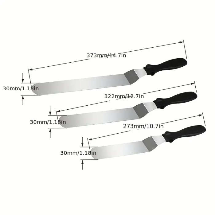 Neutral Cake Spatula 3-Piece Set