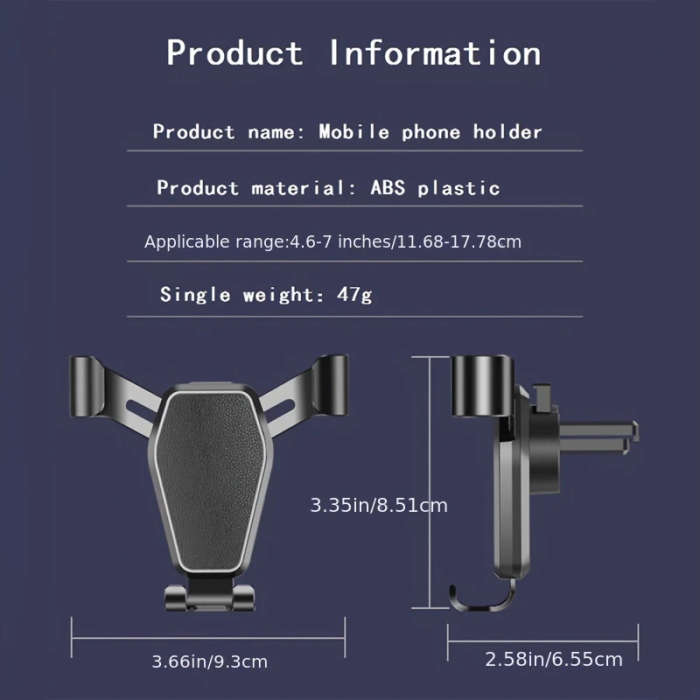 1pc Creative Car Accessories Multifunctional Gravity Navigation Socket Car Phone Holder Compatible w