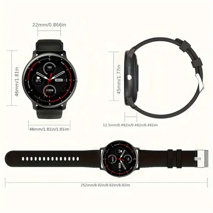 1Pc Smart Watch For Men Women 3.53cm Full Touch Screen