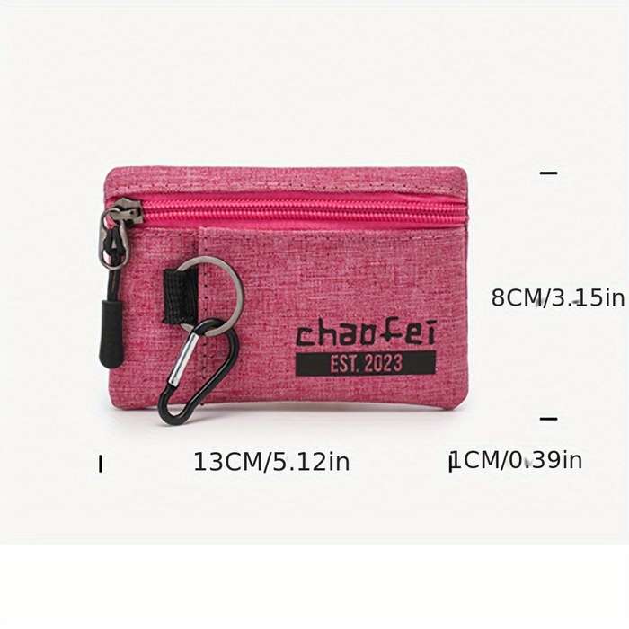 1pc Oxford Fabric Coin Purse Portable Key Card Holder Fashionable Mixed Colors