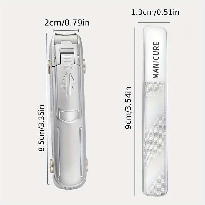 2pcs Original Nail Clipper Set Creative Car Styling Anti Splash Nail Scissors Portable Large Me