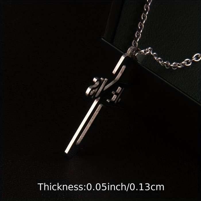 1 Piece Steel Color Jesus Theme Pendant