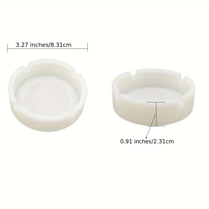 1pc Luminous Silicone Ashtray Resists Temperatures Premium Silicone Rubber Soft Portable Round Desig