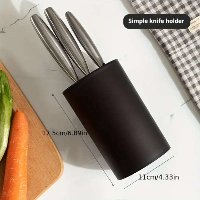 1pc Multifunctional Knife Block Detachable Easy-Clean Plastic Knife Storage Holder Kitchen Utensil O