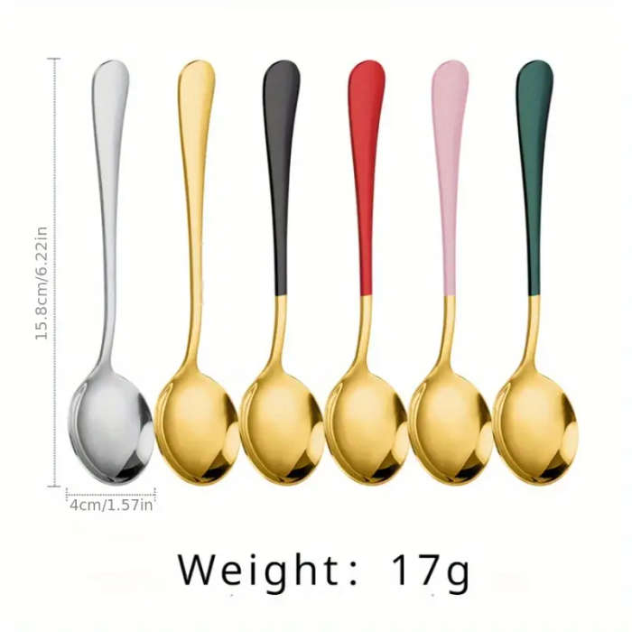 4-Piece Stainless Steel Long-Handled Coffee Spoon