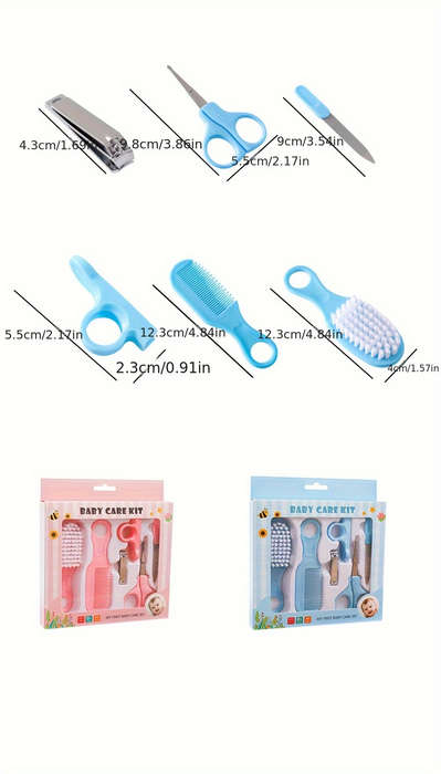 6-Piece Comb Brush Nail Clippers And Scissors Set
