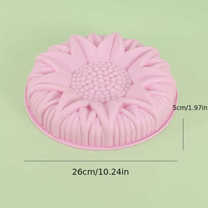 1pc Large Silicone Sunflower Shape Pastry Cake Mold Baking Tools Kitchen Accessories Random Col