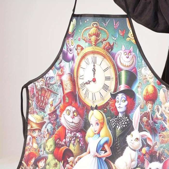 1pc Disney Alice Authorized Disney Design Sleeveless Polyester Apron Ideal for