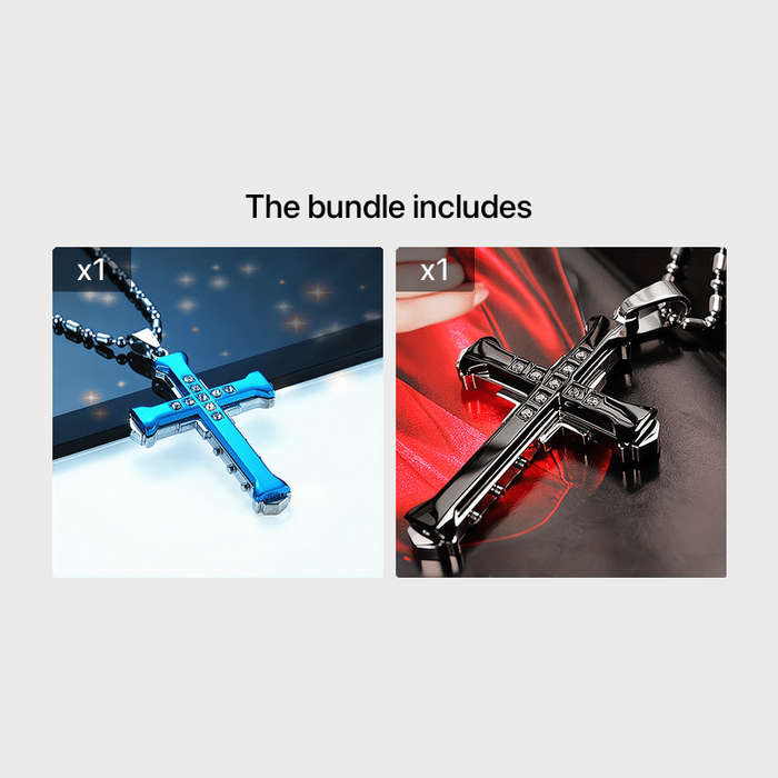 1 Piece Blue Add Black Jesus Theme Pendant