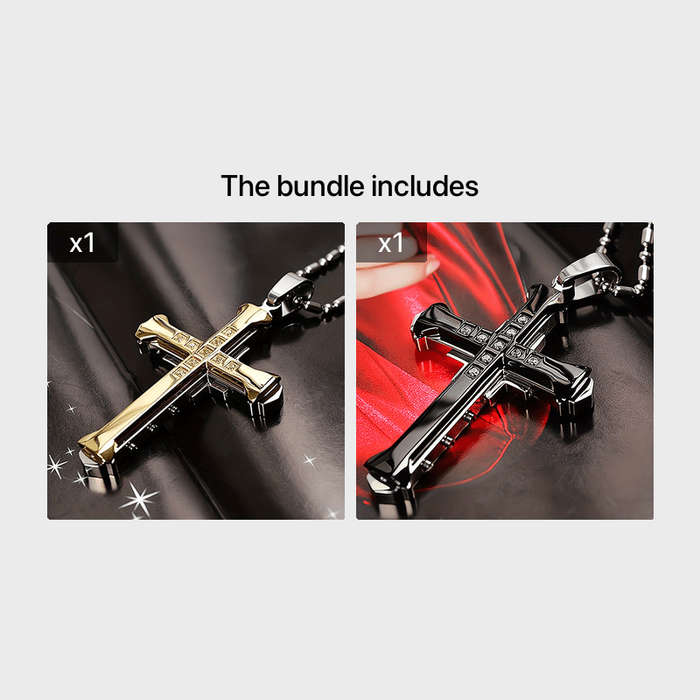 1 Piece Golden Add Black Jesus Theme Pendant