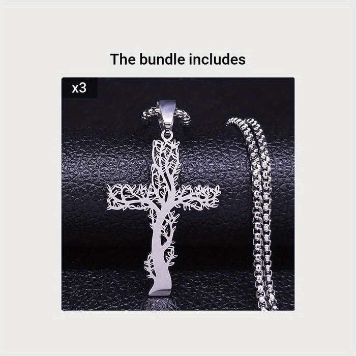 1 Piece Silvery 50 Cm BOX SRx3 Jesus Theme Pendant