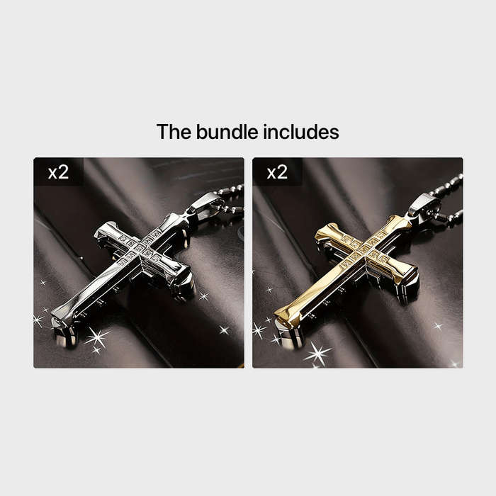 1 Piece Golden Add Black Jesus Theme Pendant
