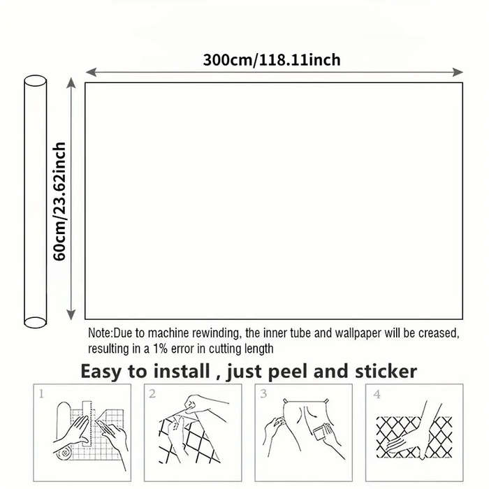 1PC Wall Stickers60 x 300 cm   23.62 x 118.11 inGlacial Gilding