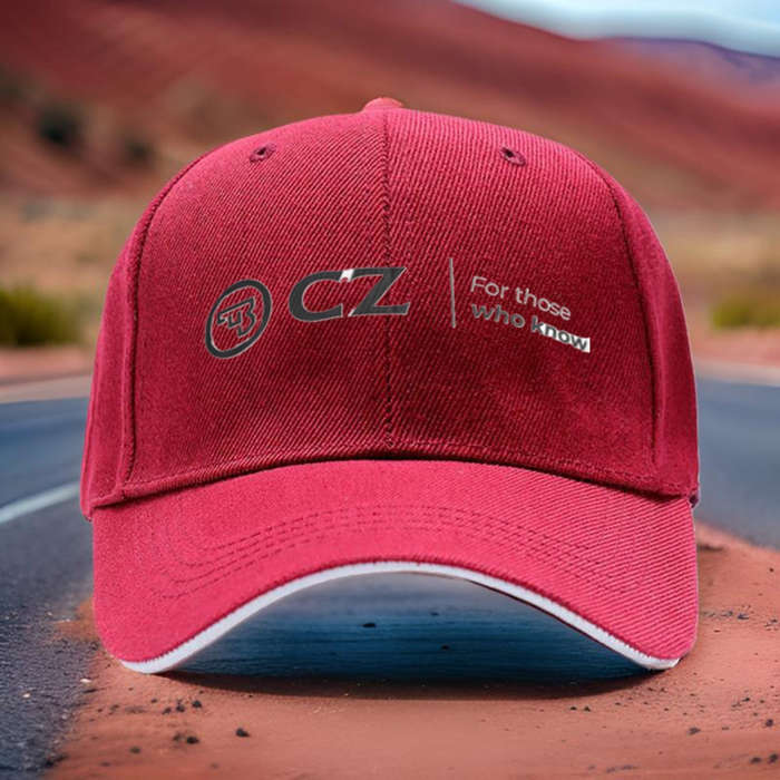 1pc Adjustable Sports Cap Black with CZ Logo Stylish and Comfortable Headwear for Running