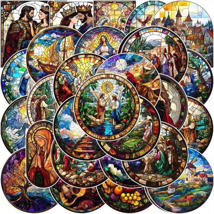 1pc Aesthetics Jesus Christian Themed Stickers