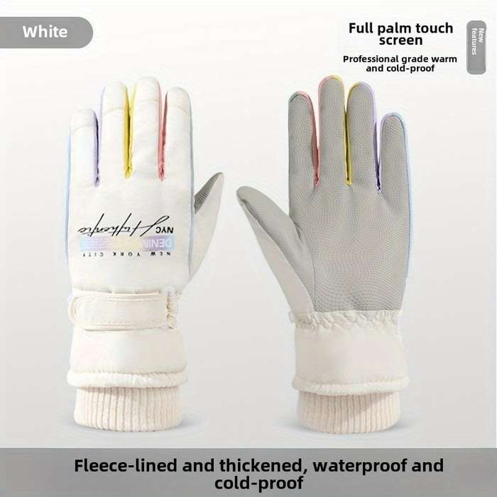 1 Pair Black Warm Gloves