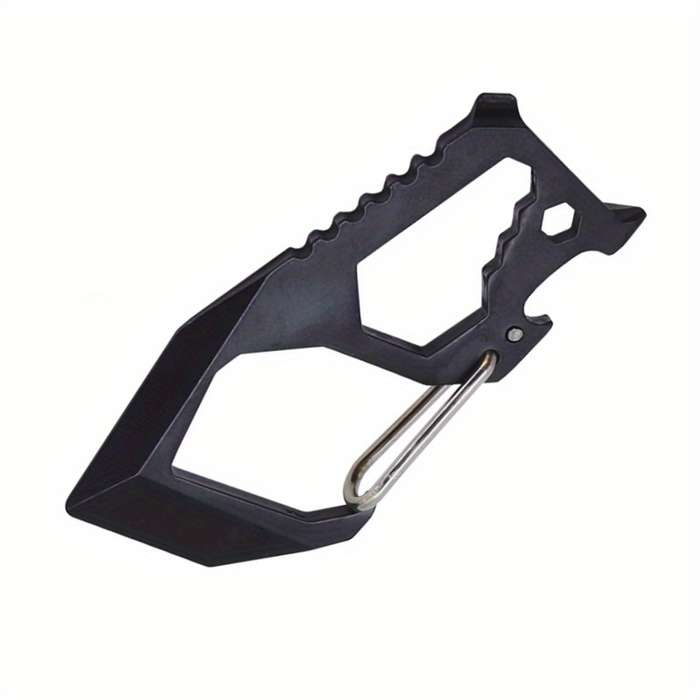 1pc Multifunctional EDC Keychain Knife Portable Metal Pocket Tool with Spear Point