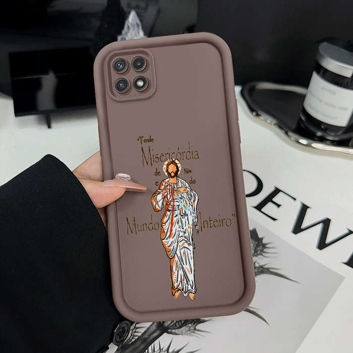 1pc A-Brown For Samsung Galaxy A03s Phone Cases