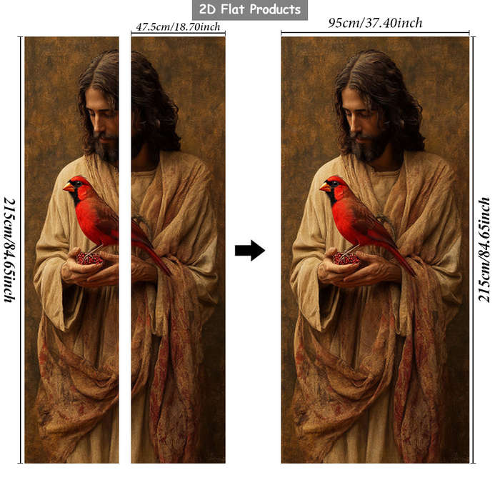 1pc 76.96x199.9cm Jesus Christian Themed Stickers
