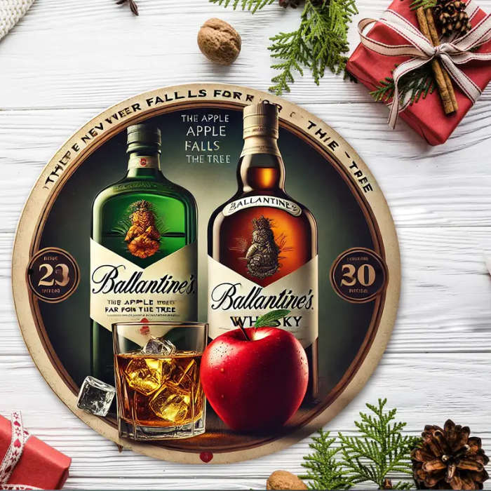 1pc Scotch Whisky Retro Aluminum Sign 20x20cm Vintage Circular Advertising Metal Plate Ideal